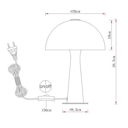 Globo - Tischlampe 1xE14/25W/230V cremefarben