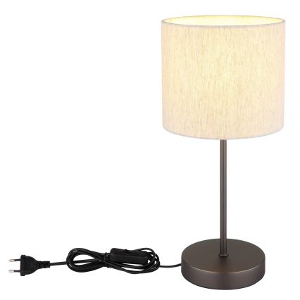 Globo - Tischlampe 1xE27/25W/230V schwarz/beige