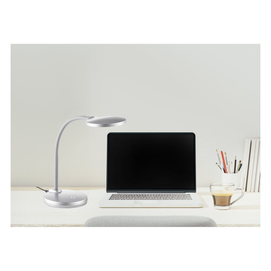 Globo - Dimmbare LED-Tischleuchte mit Touch-Funktion LED/4W/230V silbern