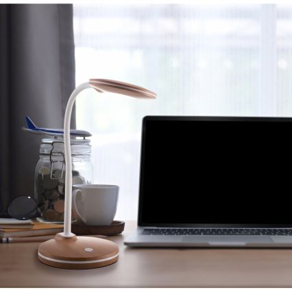 Globo - Dimmbare, flexible LED-Touch-Tischleuchte LED/4,6W/230V braun