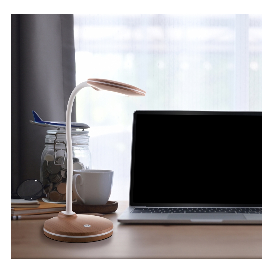 Globo - Dimmbare, flexible LED-Touch-Tischleuchte LED/4,6W/230V braun