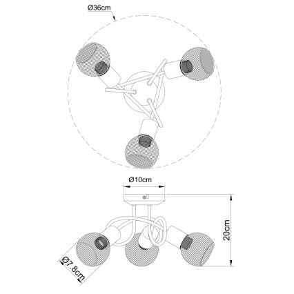 Globo - Kronleuchter 3xE14/40W/230V