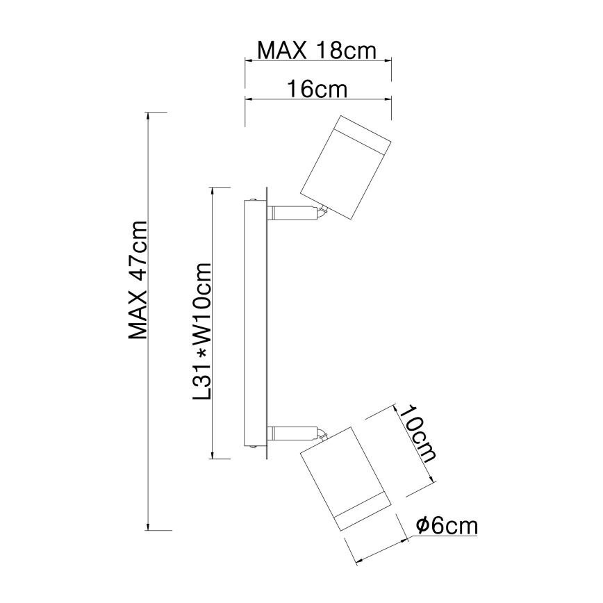 Globo - Deckenstrahler 2xE27/60W/230V