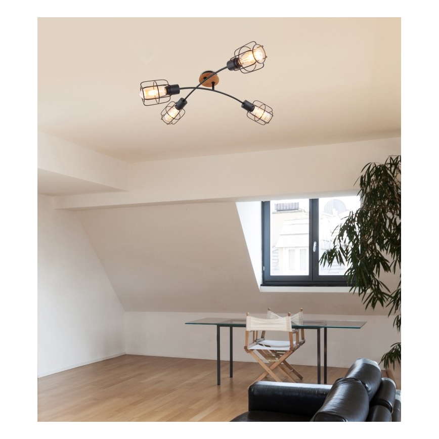 Globo - Aufgesetzte Deckenleuchte 4xE27/40W/230V