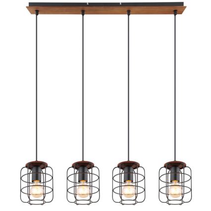 Globo - Pendelleuchte mit Kabel 4xE27/40W/230V