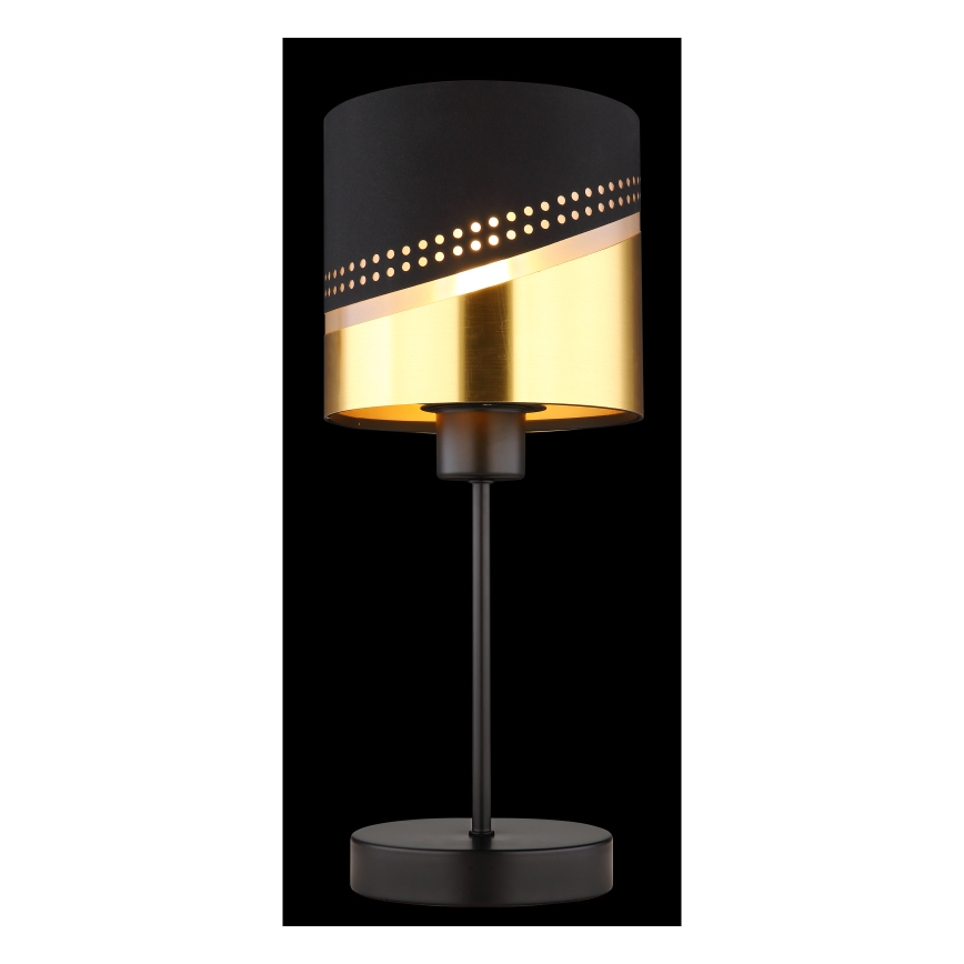 Globo - Tischleuchte 1xE27/40W/230V d 16 cm schwarz/golden