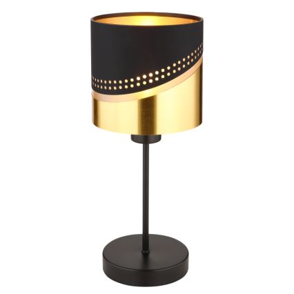 Globo - Tischleuchte 1xE27/40W/230V d 16 cm schwarz/golden