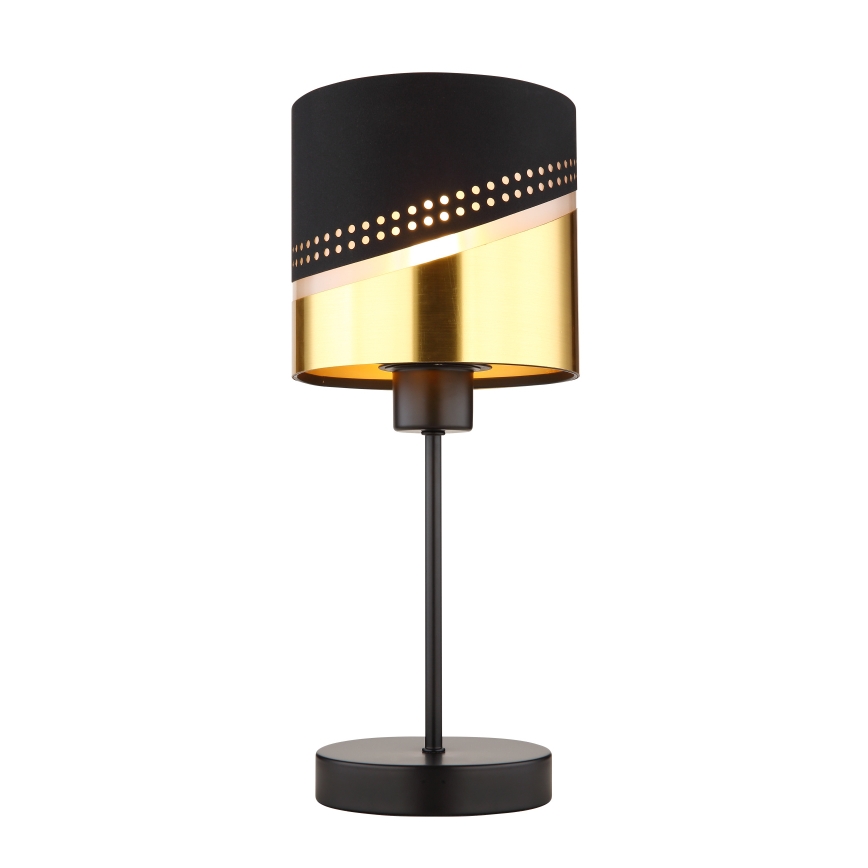 Globo - Tischleuchte 1xE27/40W/230V d 16 cm schwarz/golden