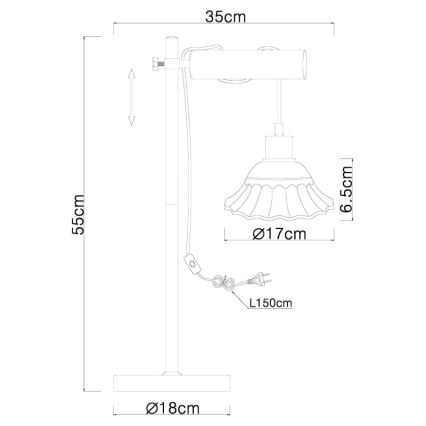 Globo - Tischlampe 1xE27/40W/230V