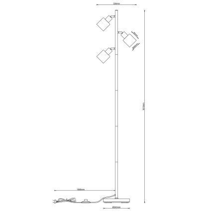 Globo - Stehlampe 3xE14/25W/230V