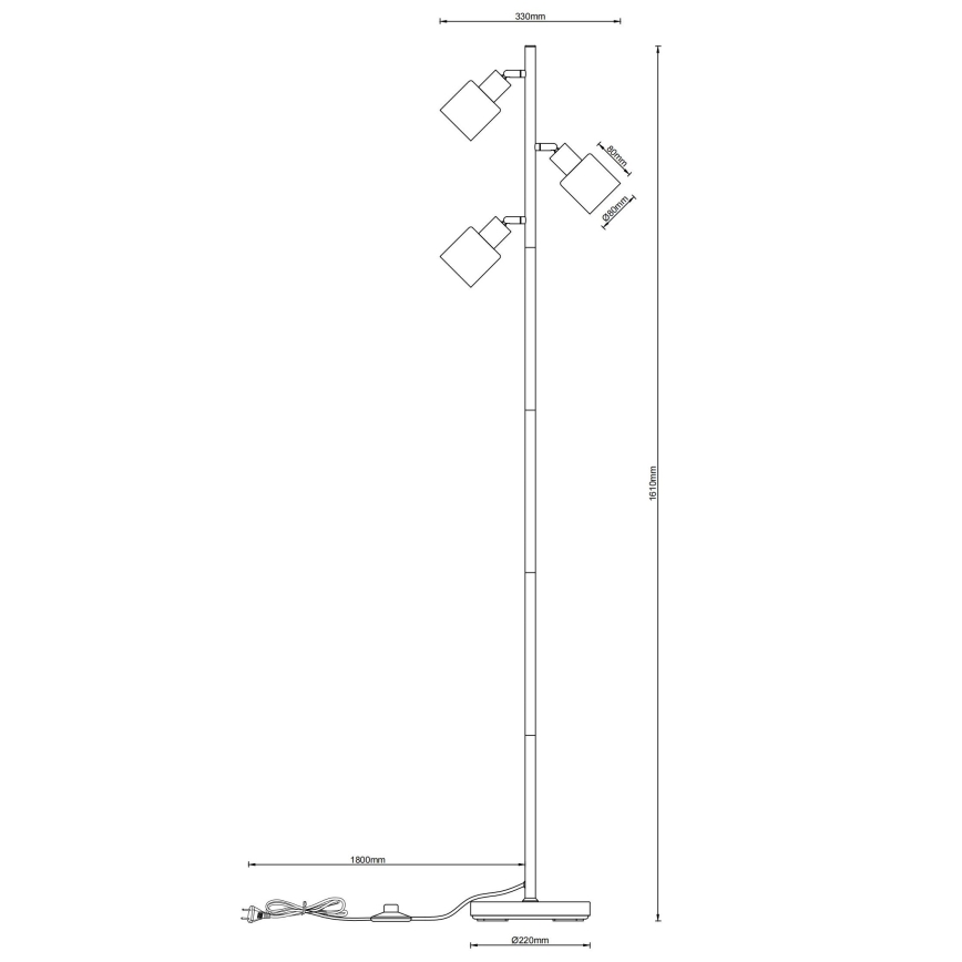 Globo - Stehlampe 3xE14/25W/230V