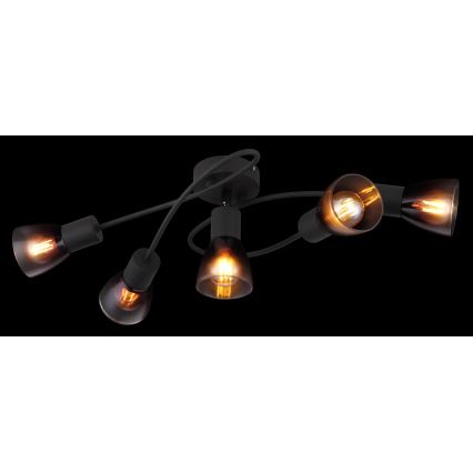 Globo - Anbauleuchte 5xE14/25W/230V schwarz