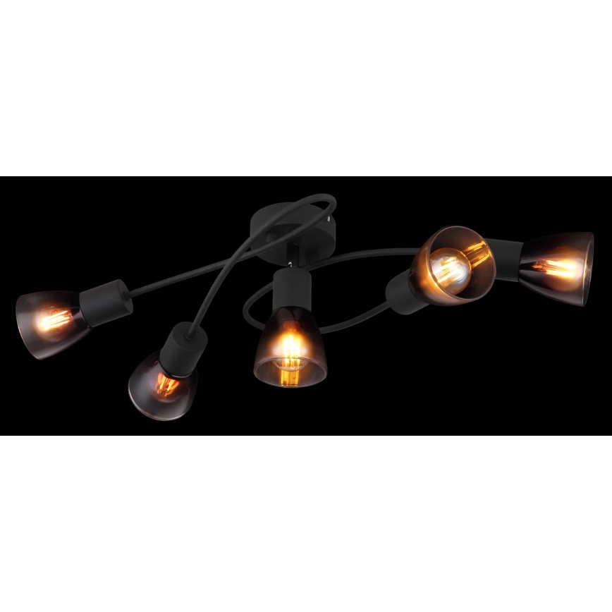Globo - Anbauleuchte 5xE14/25W/230V schwarz