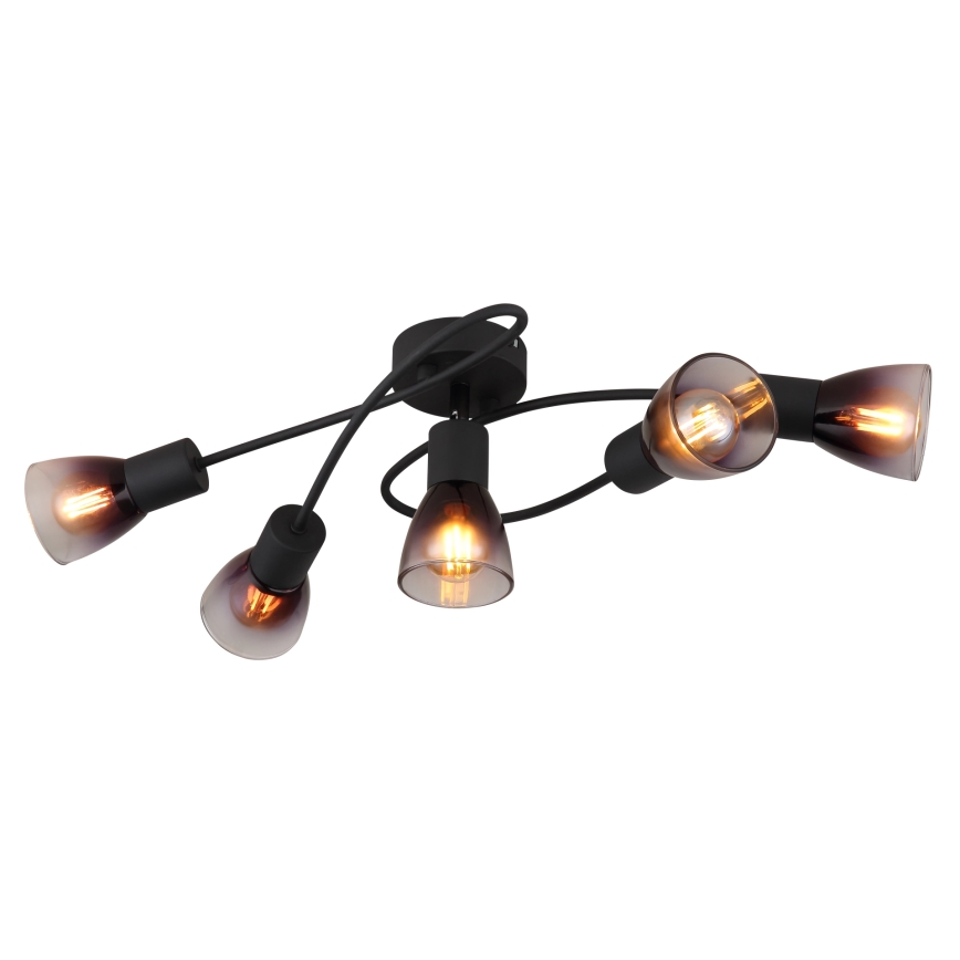 Globo - Anbauleuchte 5xE14/25W/230V schwarz