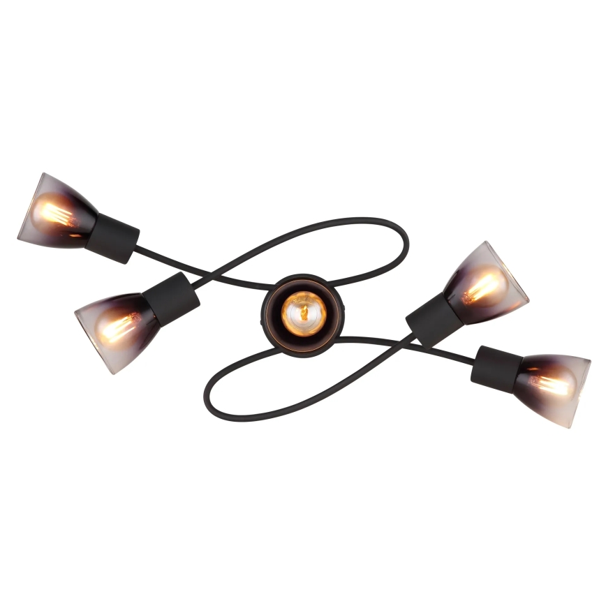 Globo - Anbauleuchte 5xE14/25W/230V schwarz