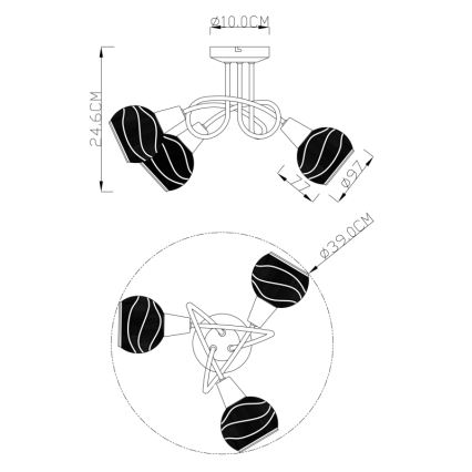 Globo - LED Deckenleuchte 3xE14/4W/230V