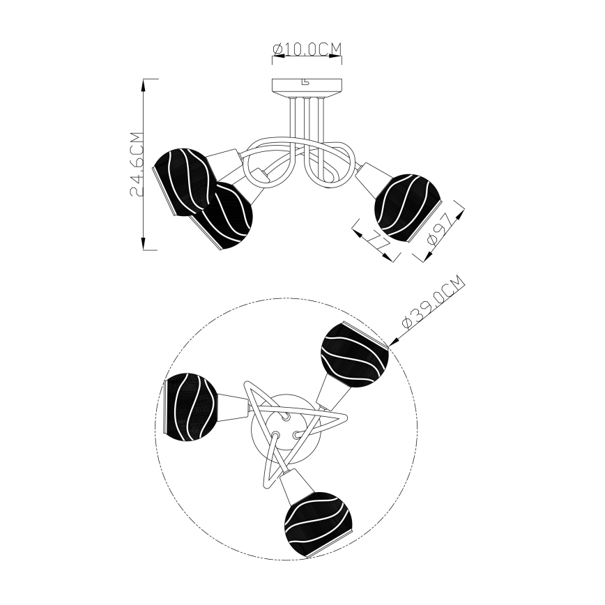 Globo - LED Deckenleuchte 3xE14/4W/230V