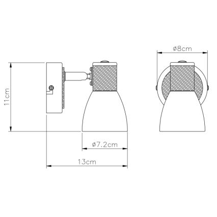 Globo - Strahler 1xE14/40W/230V Esche