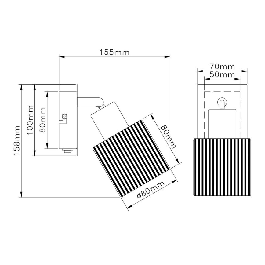 Globo - Wandspot 1x E14/25W/230V