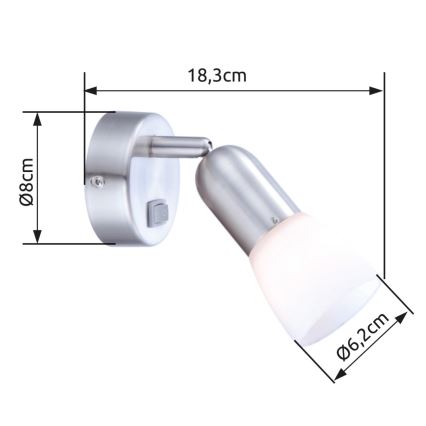 Globo - Wandstrahler 1xE14/40W/230V
