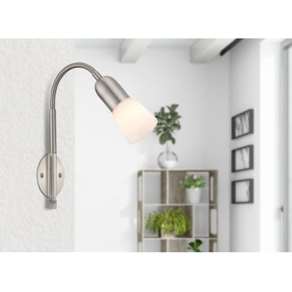 Globo - Flexible Tischlampe 1xE14/40W/230V mattchrom