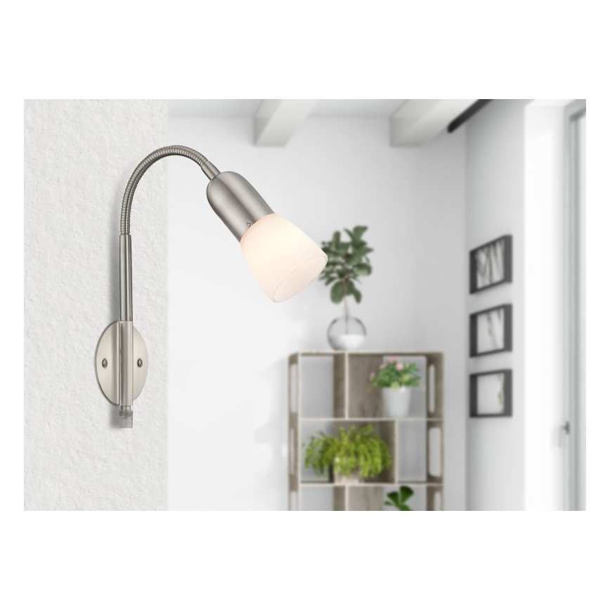 Globo - Flexible Tischlampe 1xE14/40W/230V mattchrom