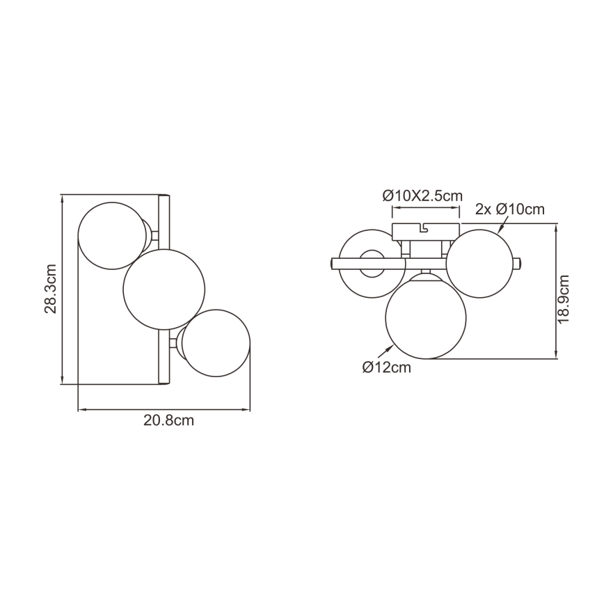 Globo - LED-Aufbauleuchte RIHA 3xG9/3,5W/230V
