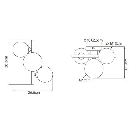Globo - LED Deckenleuchte RIHA 3xG9/3,5W/230V
