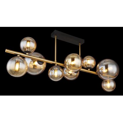 Globo - LED-Deckenleuchte an Stange 9xG9/3W/230V Messing