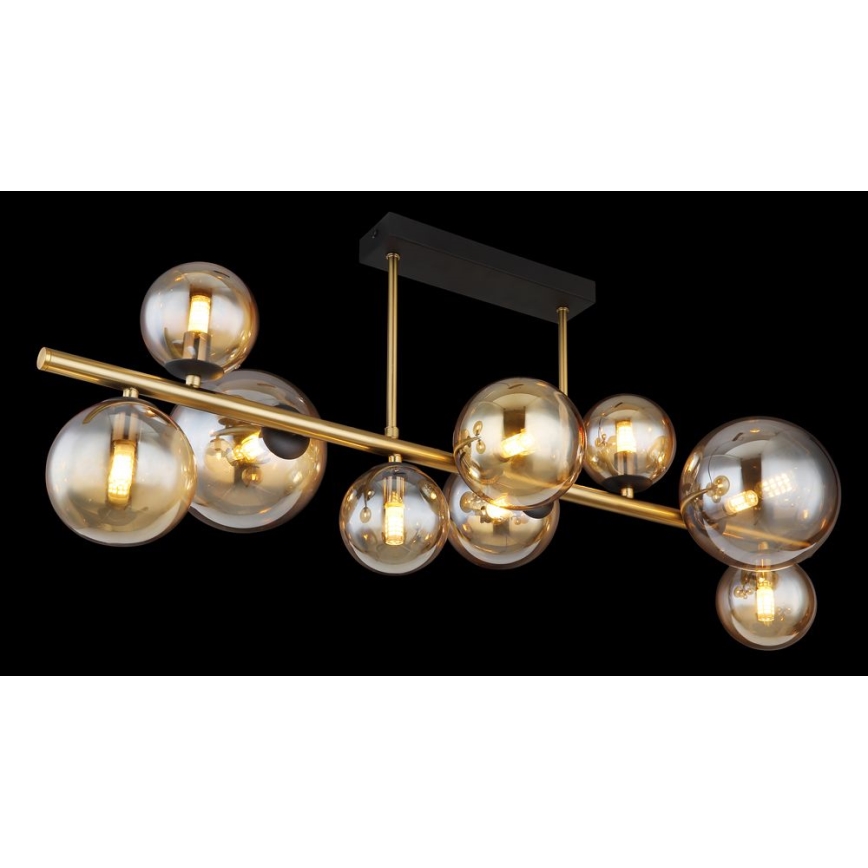 Globo - LED-Deckenleuchte an Stange 9xG9/3W/230V Messing