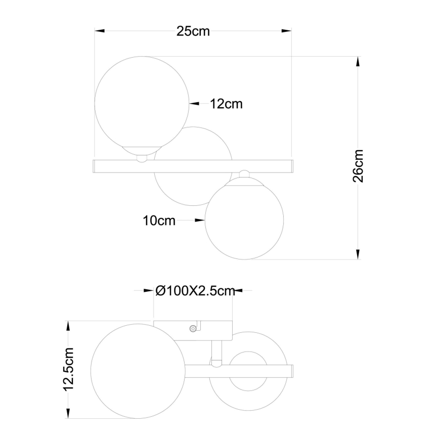 Globo - LED-Anbauleuchte 2xG9/3W/230V matt Chrom