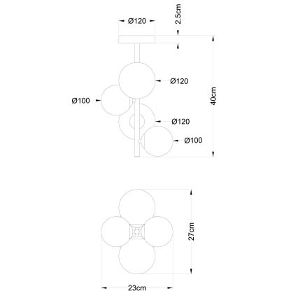 Globo - LED-Deckenleuchte an Stange 4xG9/3W/230V matt Chrom