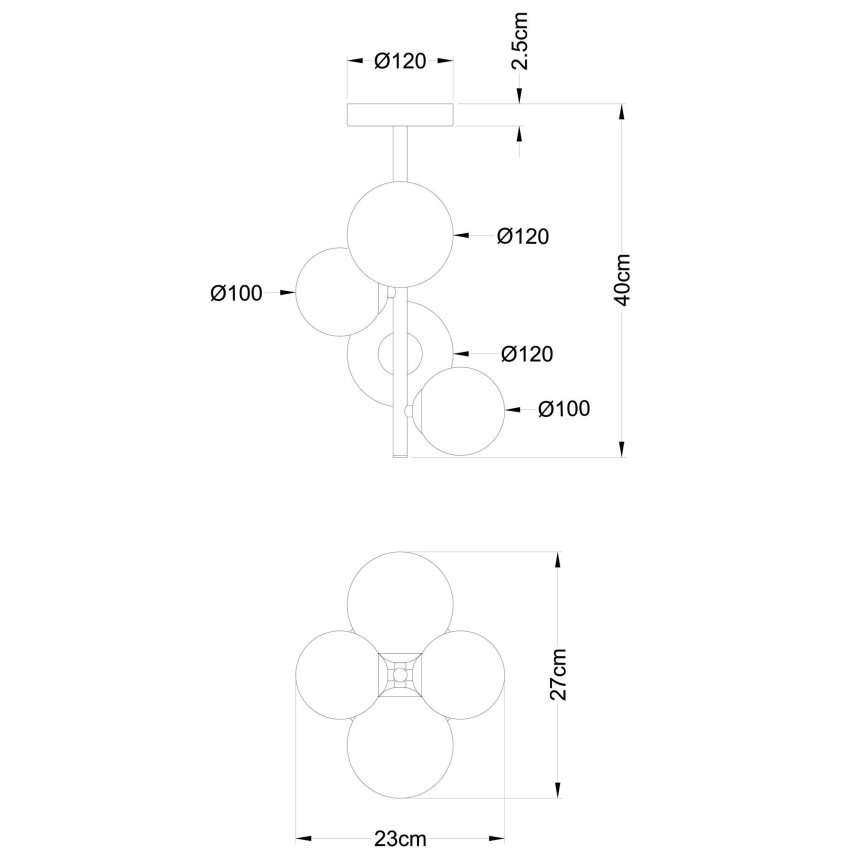 Globo - LED-Deckenleuchte an Stange 4xG9/3W/230V matt Chrom