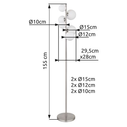 Globo - LED-Hängeleuchte 6xG9/3,5W/230V weiß