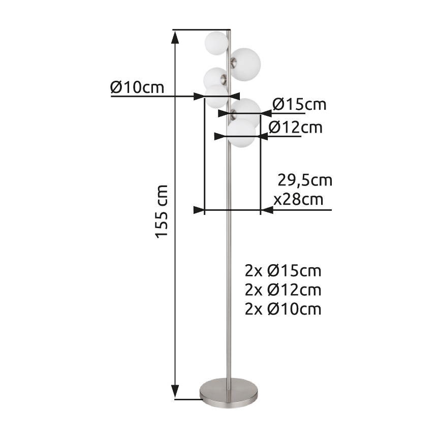 Globo - LED-Hängeleuchte 6xG9/3,5W/230V weiß