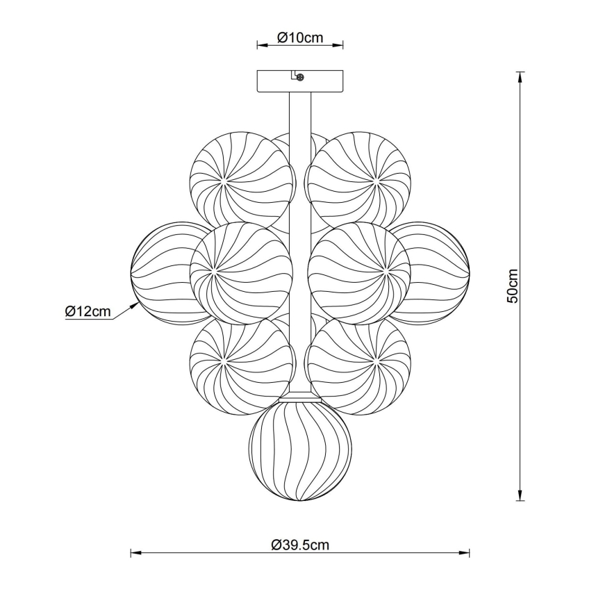 Globo - Deckenleuchte mit Stange 13xG9/4W/230V