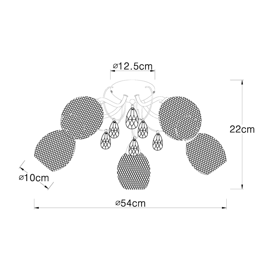 Globo - Aufbauleuchte 5xE14/40W/230V