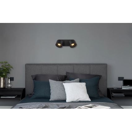 Globo - LED-Strahler 2xLED/6W/230V schwarz
