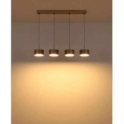 Globo - LED-Pendelleuchte an Kabel LED/40W/230V 3000K Messing
