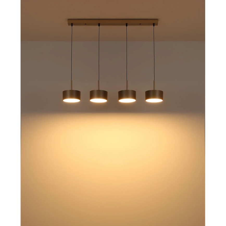 Globo - LED-Pendelleuchte an Kabel LED/40W/230V 3000K Messing
