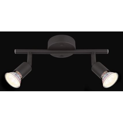Globo - LED-Strahler 2xGU10/3W/230V schwarz