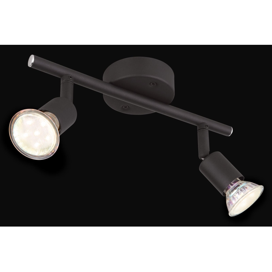Globo - LED-Strahler 2xGU10/3W/230V schwarz
