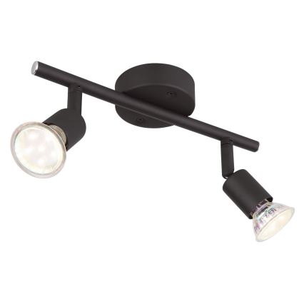 Globo - LED-Strahler 2xGU10/3W/230V schwarz