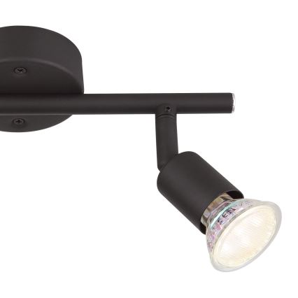 Globo - LED-Strahler 2xGU10/3W/230V schwarz