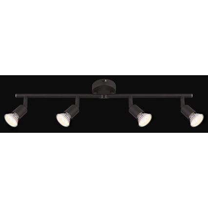 Globo - LED-Strahler 4xGU10/3W/230V schwarz