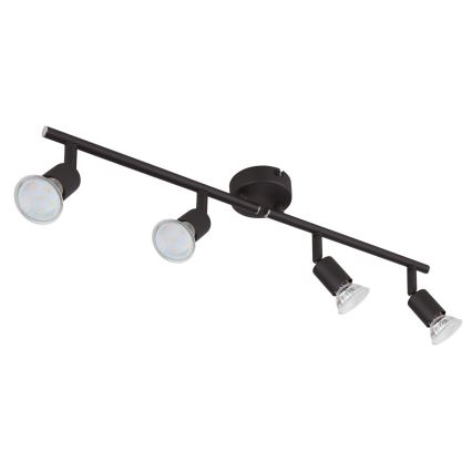 Globo - LED-Strahler 4xGU10/3W/230V schwarz