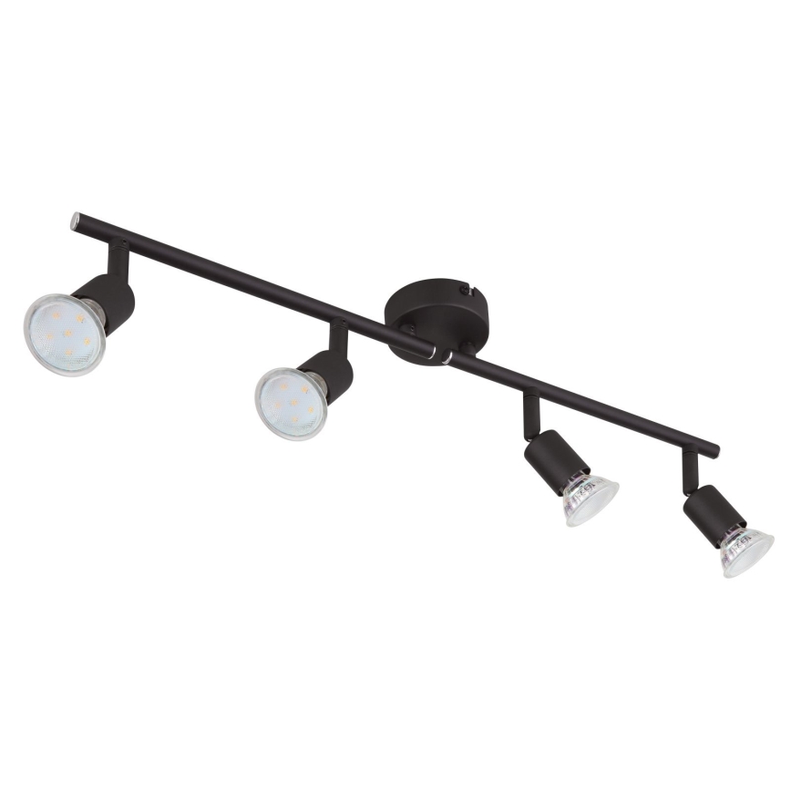 Globo - LED-Strahler 4xGU10/3W/230V schwarz