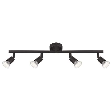 Globo - LED-Strahler 4xGU10/3W/230V schwarz