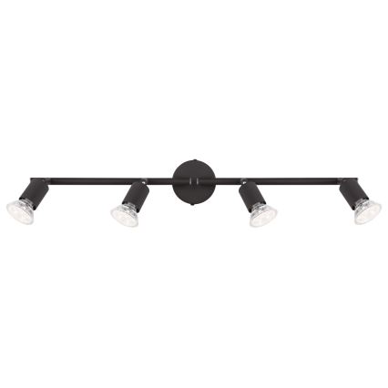 Globo - LED-Strahler 4xGU10/3W/230V schwarz
