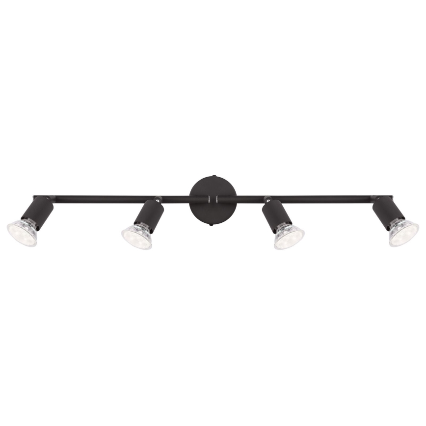 Globo - LED-Strahler 4xGU10/3W/230V schwarz